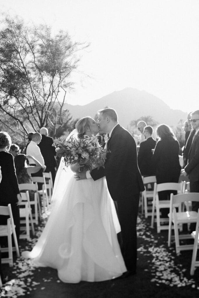 Bride and Groom at their Andaz Scottsdale Wedding, Arizona Wedding Photographer