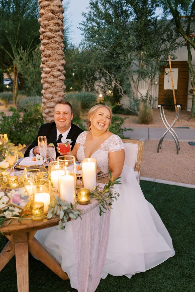 Bride and Groom at their Andaz Scottsdale Wedding, Arizona Wedding Photographer