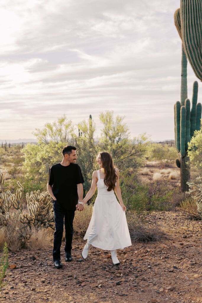 desert phoenix engagement session