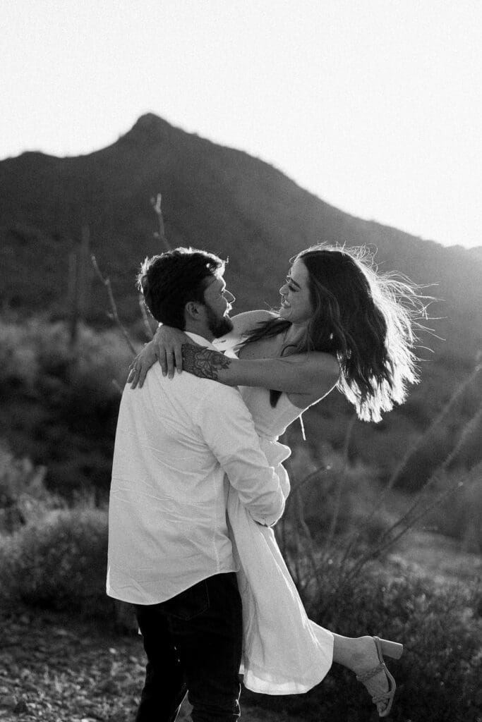 desert phoenix engagement session