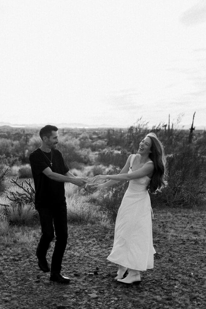 desert phoenix engagement session