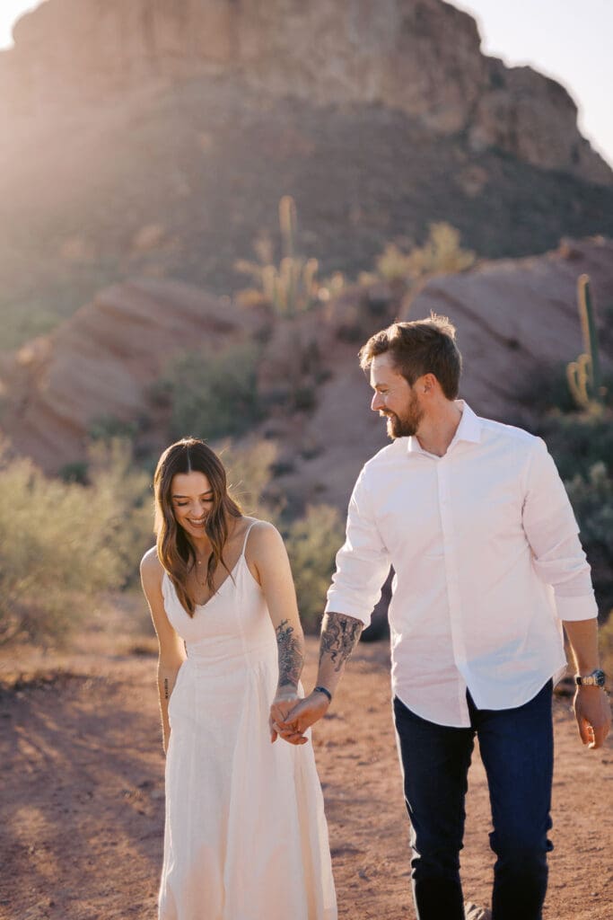 desert phoenix engagement session