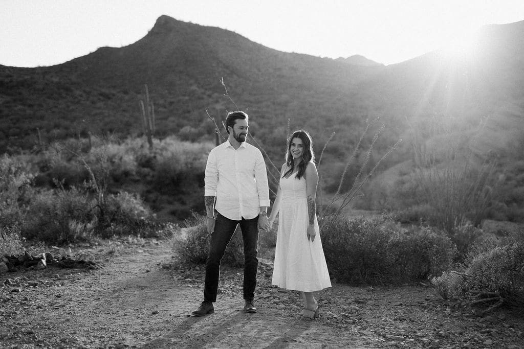 desert phoenix engagement session