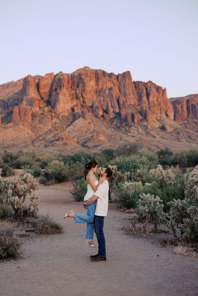 desert phoenix engagement session