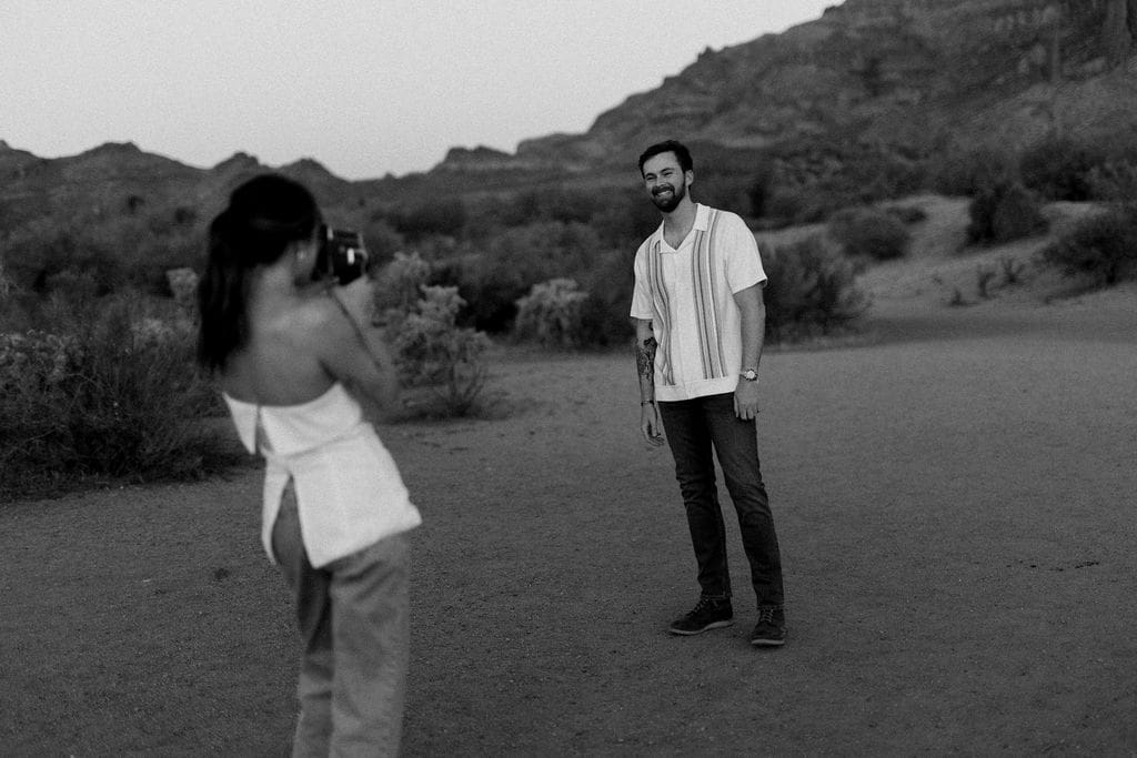 desert phoenix engagement session