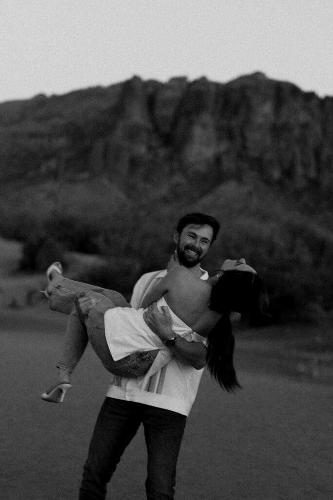 desert phoenix engagement session