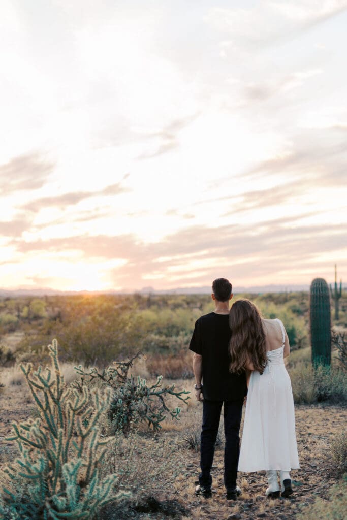 desert phoenix engagement session