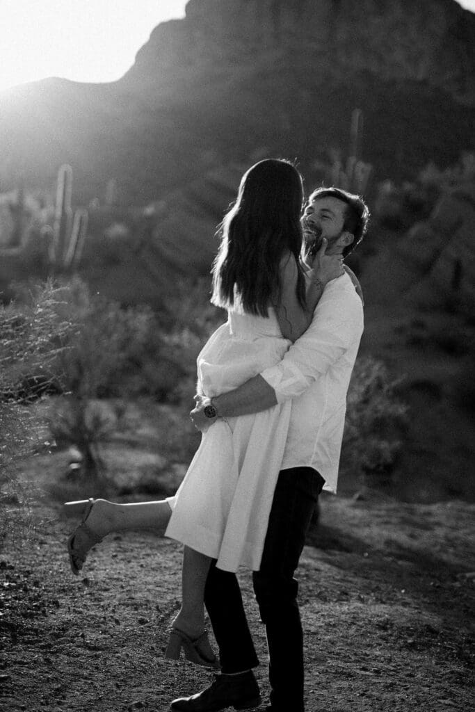 desert phoenix engagement session