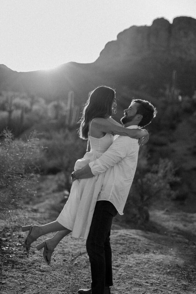 desert phoenix engagement session