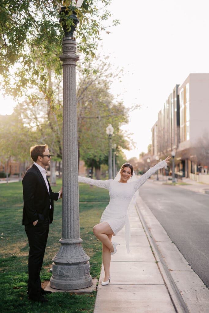 downtown phoenix engagement session