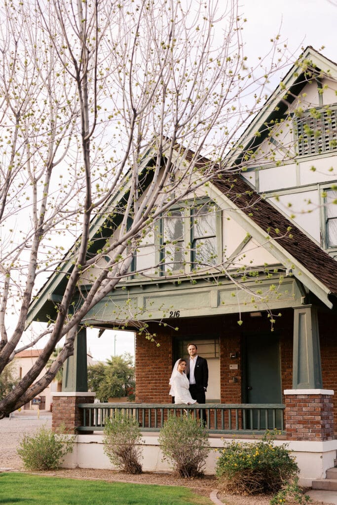 downtown phoenix engagement session