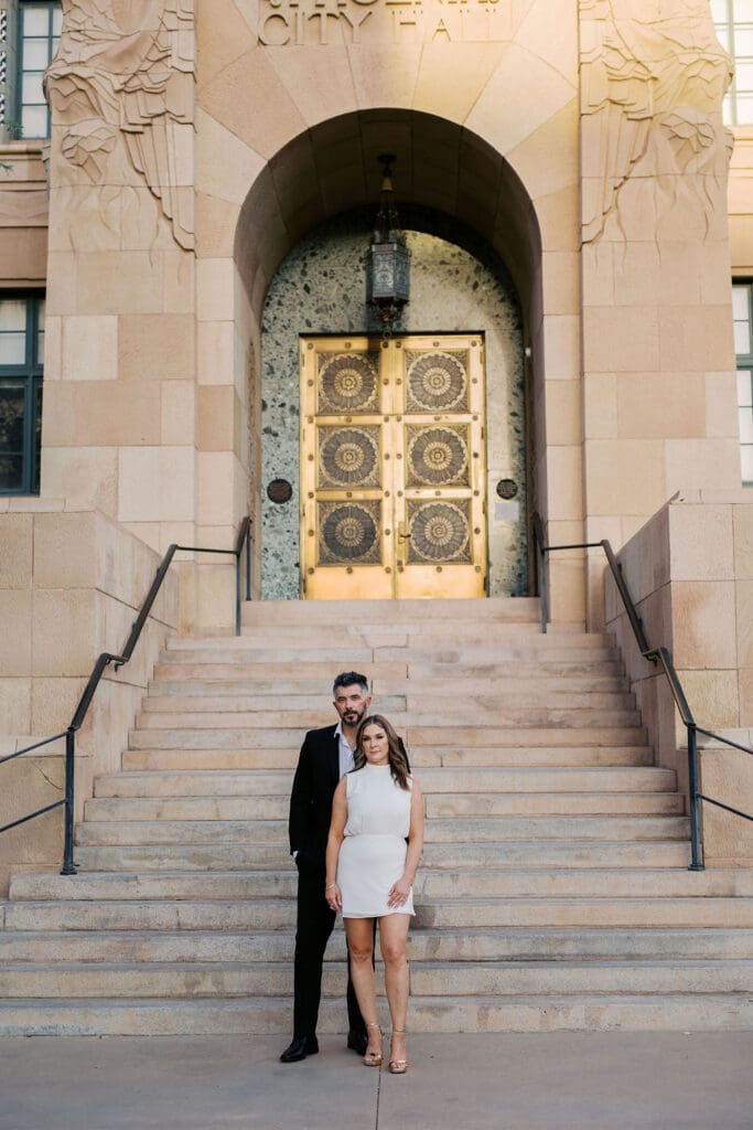 downtown phoenix engagement session