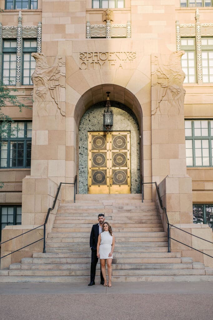downtown phoenix engagement session