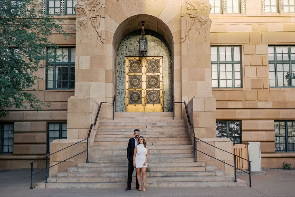 downtown phoenix engagement session
