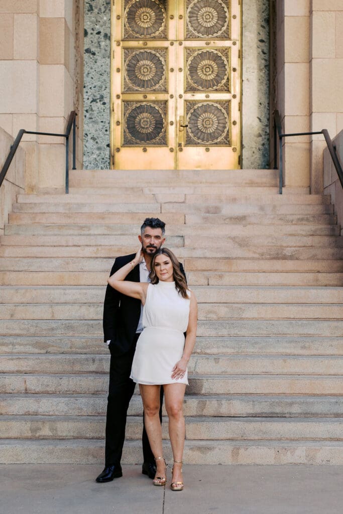 downtown phoenix engagement session