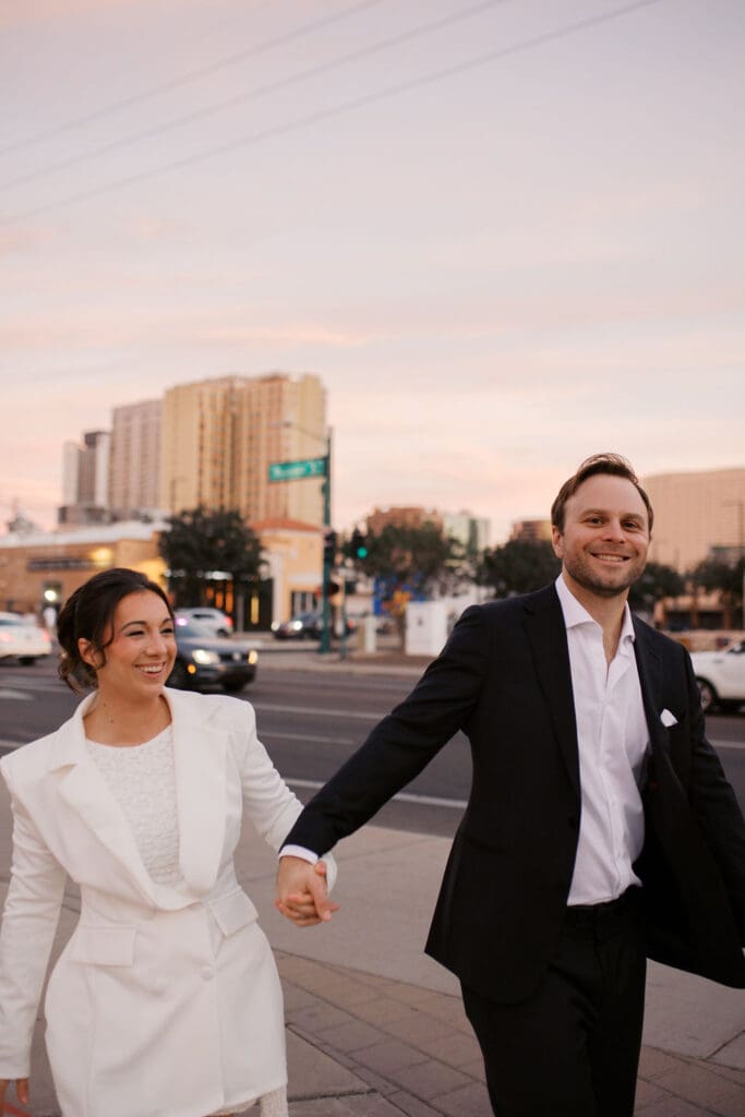 downtown phoenix engagement session
