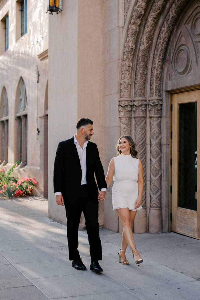 downtown phoenix engagement session