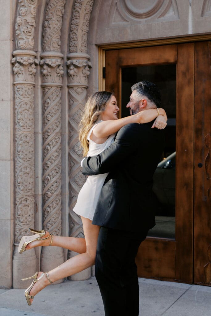 downtown phoenix engagement session