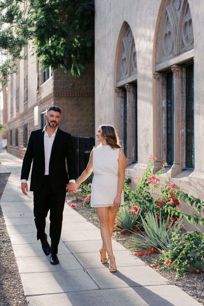 downtown phoenix engagement session