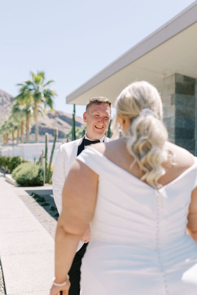 First Look photos at a Mountain Shadows Wedding Scottsdale, Arizona Wedding Photographer