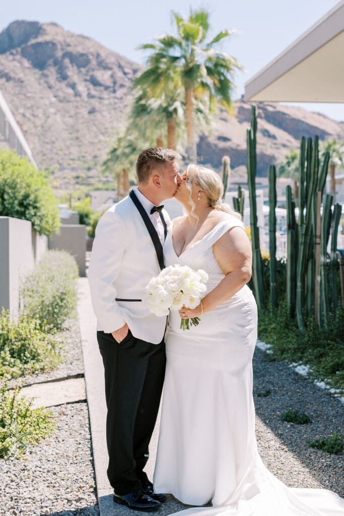 First Look photos at a Mountain Shadows Wedding Scottsdale, Arizona Wedding Photographer