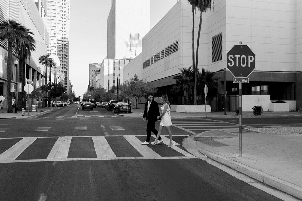 phoenix downtown engagement session