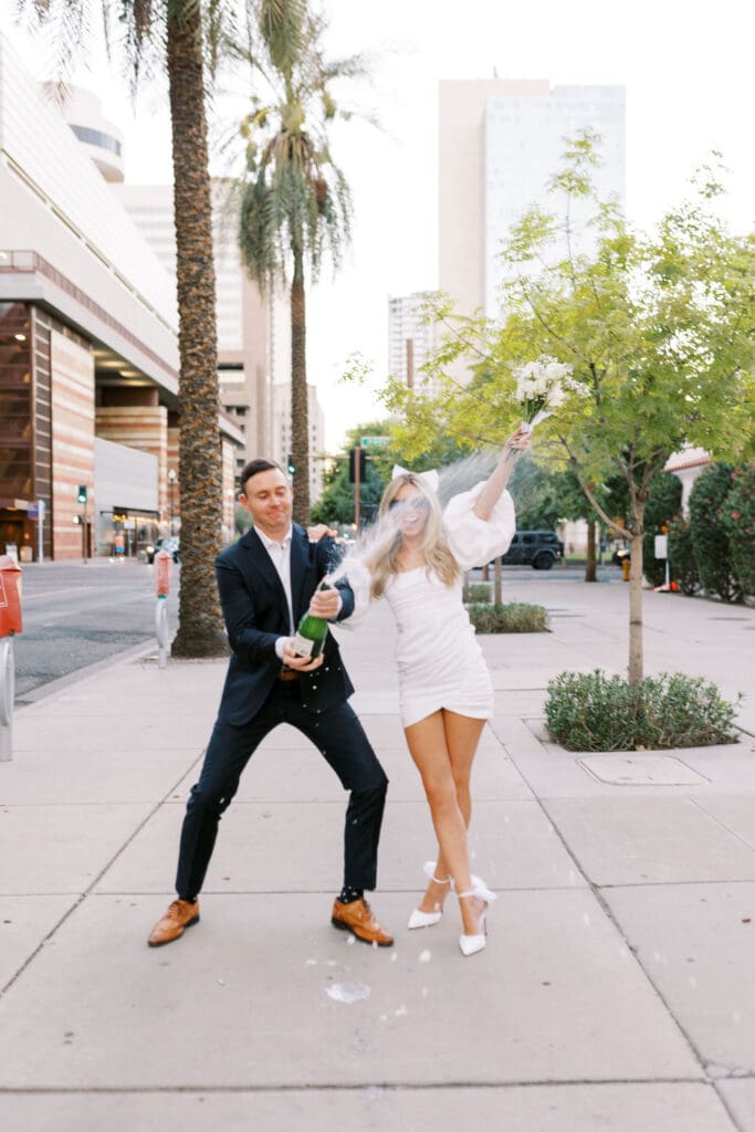 phoenix downtown engagement phoenix downtown elopement arizona elopement photographer