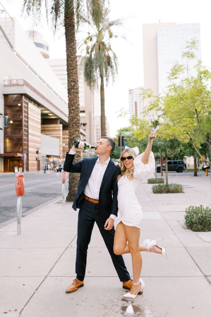 phoenix downtown engagement phoenix downtown elopement arizona elopement photographer