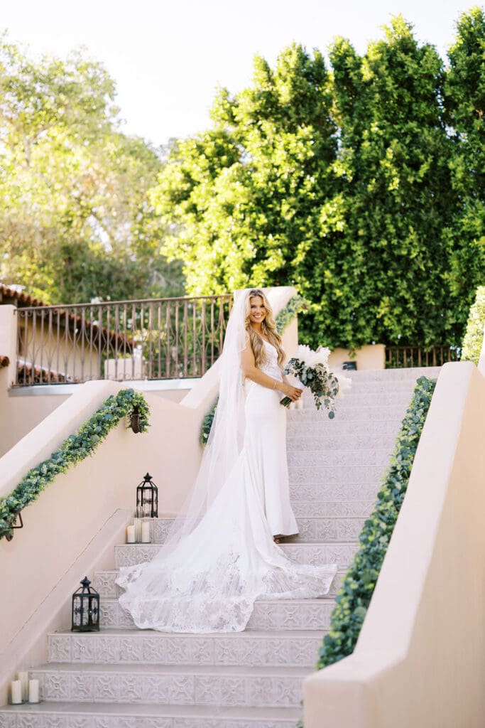 Bride and Groom photos at a Secret Garden Wedding in Phoenix