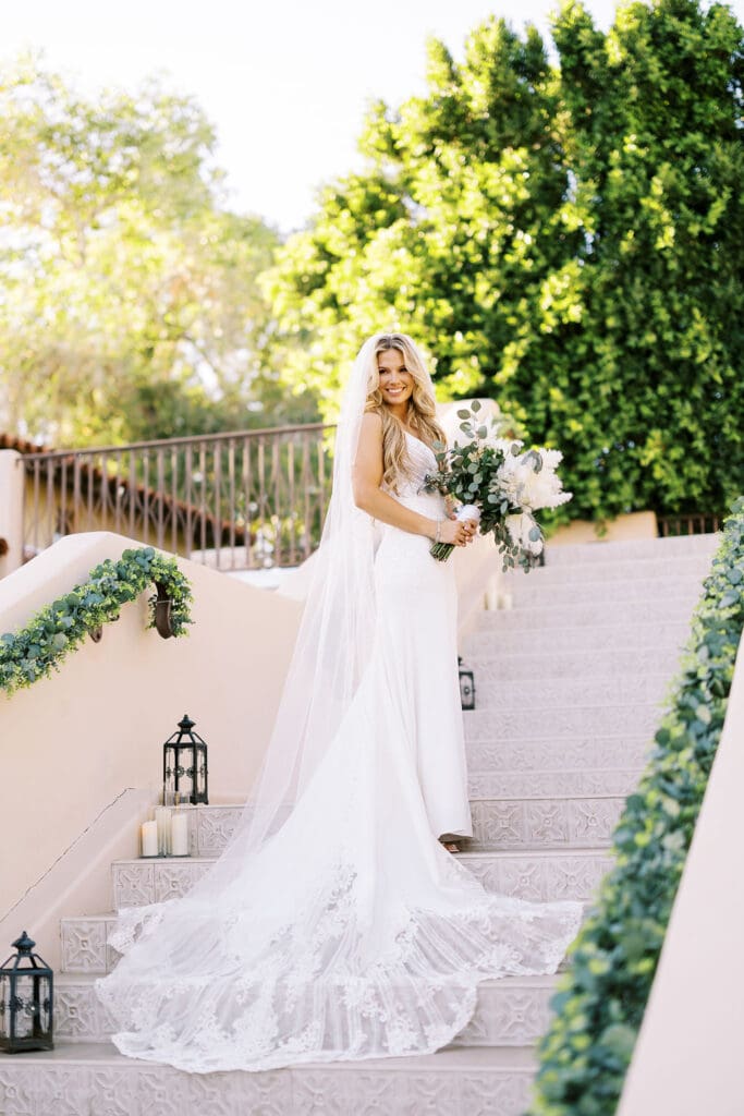 Bride and Groom photos at a Secret Garden Wedding in Phoenix