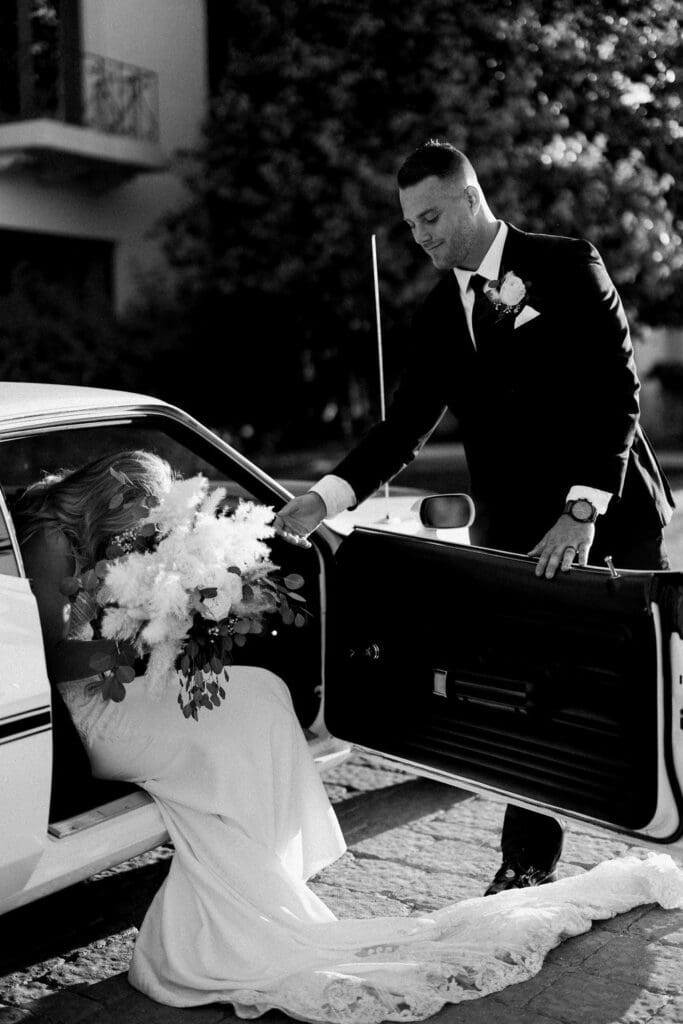 Bride and Groom photos at a Secret Garden Wedding in Phoenix