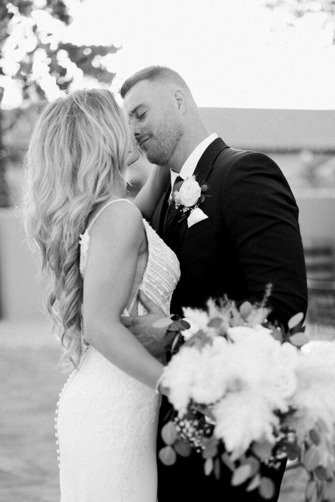 Bride and Groom photos at a Secret Garden Wedding in Phoenix
