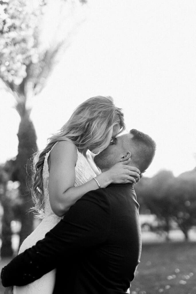Bride and Groom photos at a Secret Garden Wedding in Phoenix