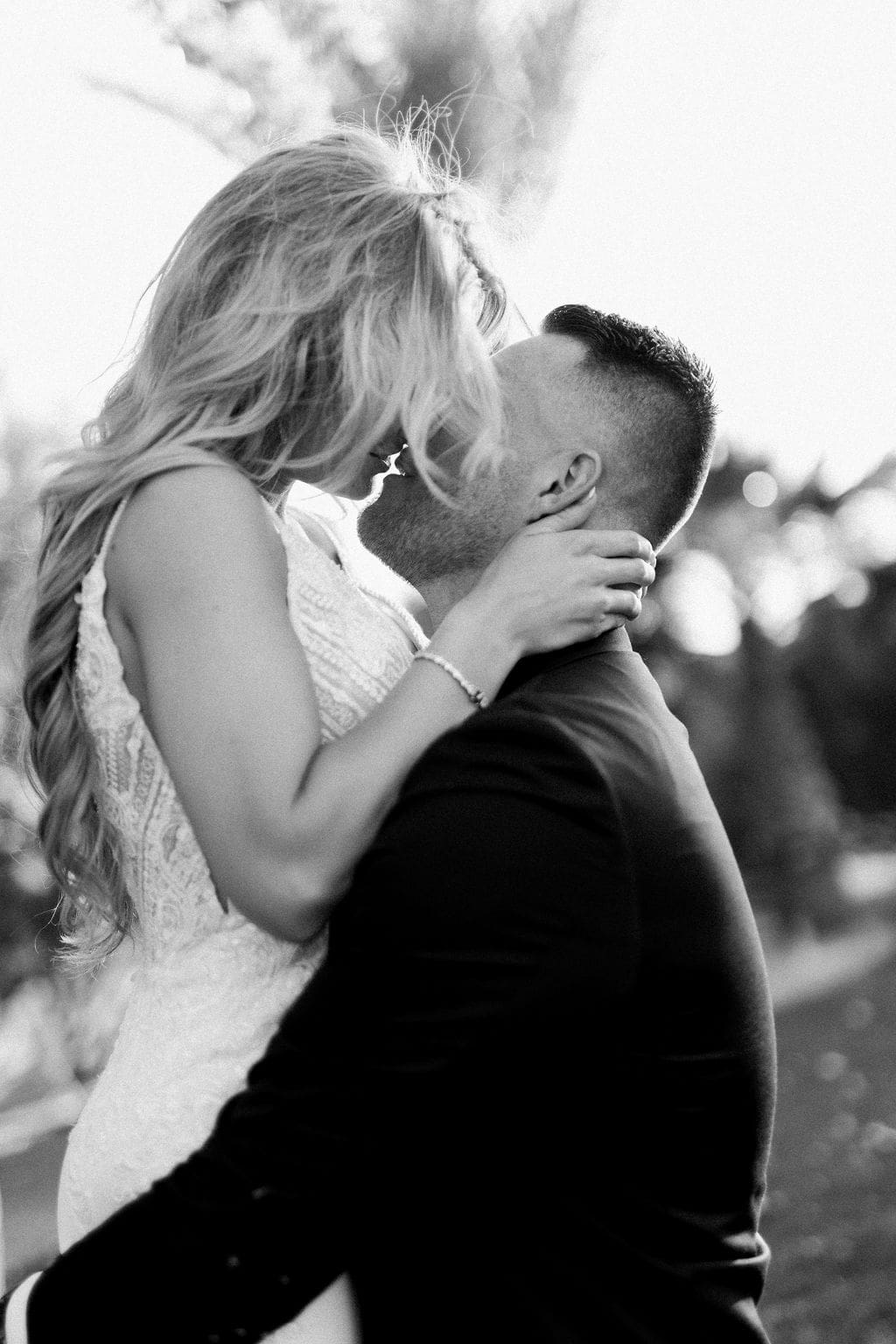 Bride and Groom photos at a Secret Garden Wedding in Phoenix