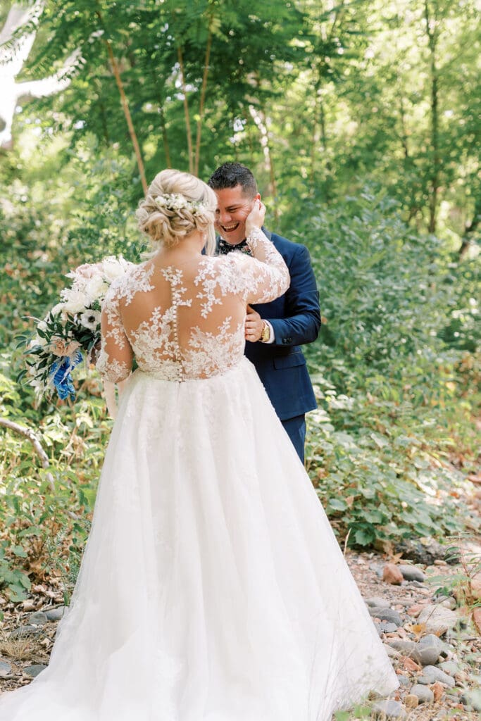First Look Tlaquepaque Sedona Wedding Photographer