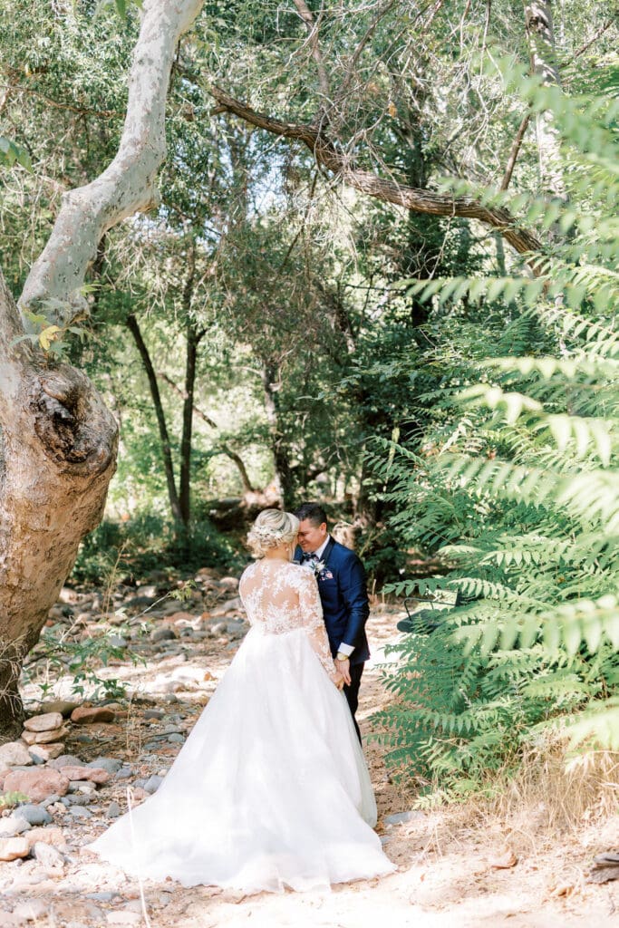 First Look Tlaquepaque Sedona Wedding Photographer