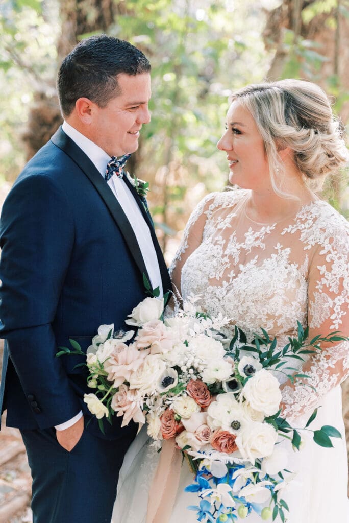 First Look Tlaquepaque Sedona Wedding Photographer