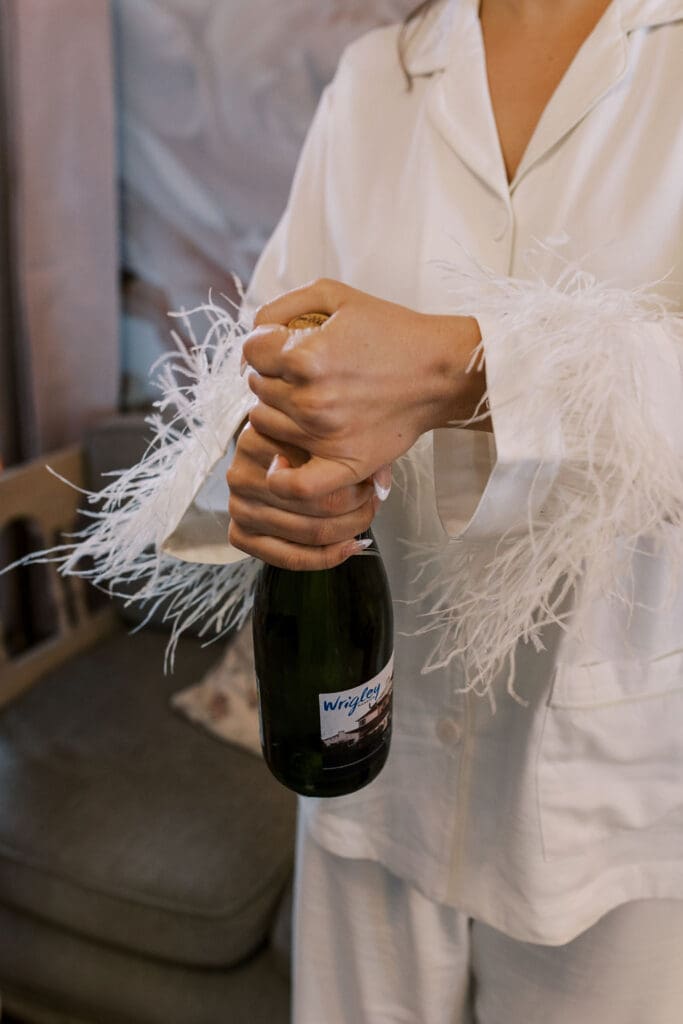 Getting ready at Wrigley mansion wedding, Phoenix Wedding Photographer