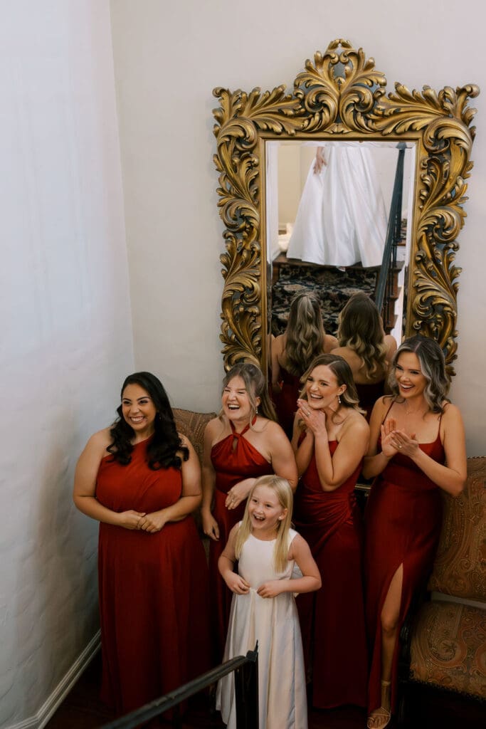 Getting ready at Wrigley mansion wedding, Phoenix Wedding Photographer